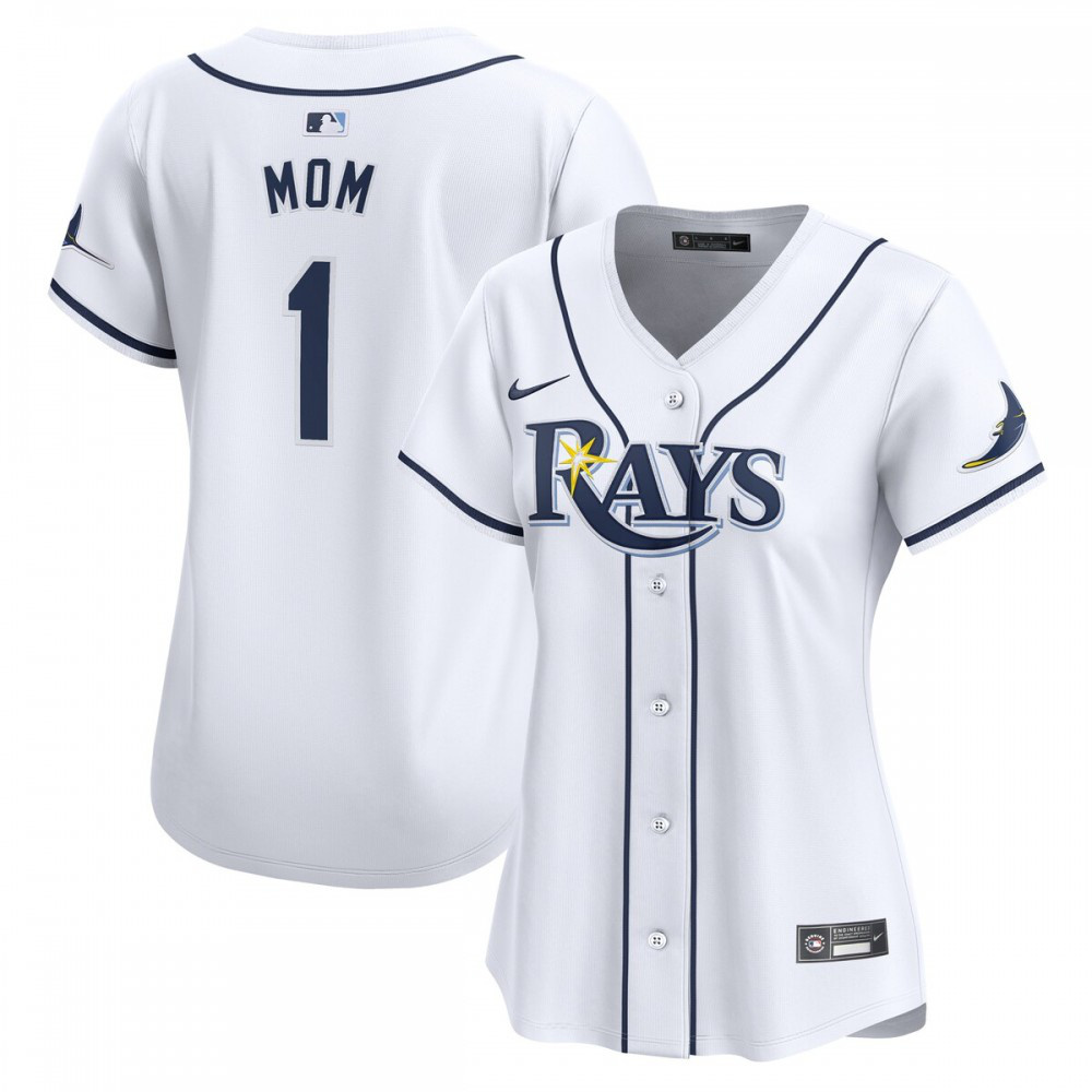 Tampa Bay Rays Women's #1 Mom Home Limited Jersey - White-Pro Kit Vault | Brand New 26/27 Sports Jerseys